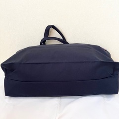 キャンバス　トートバッグ　大きめ　ネイビーの画像
