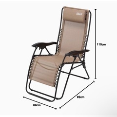 Coleman　コールマン　インフィニティチェア　ベージュ　リクライニングチェア　キャンプ　アウトドア　現状品の画像