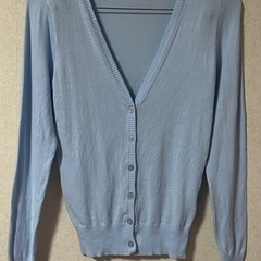【比較的美品】水色カーディガン　L