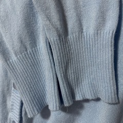 【比較的美品】水色カーディガン　Lの画像