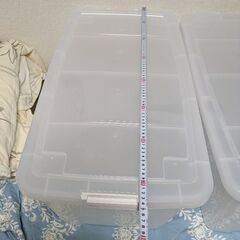 （相談中）収納ボックス キャスター付き 2個 衣装ケース プラスチック 押入れ収納 フタ付き アイリスオーヤマ AA-740E 収納ケースの画像