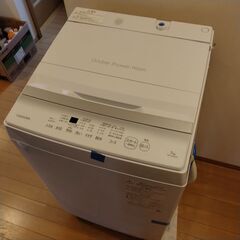 使用数回のみ 東芝 AW-7GM2(W) 全自動洗濯機 7kg ピュアホワイト AW7GM2(W)の画像