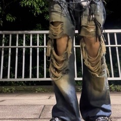 ヴィンテージクラッシュデニム　グランジ　y2k フェアリーグラ