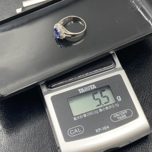 サファイア　リング　pt900 5.5g 約11号