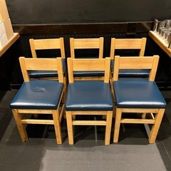 無料０円 引き取り限定 店舗用、椅子6脚セット