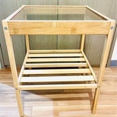 IKEA ガラステーブル　ネスナ