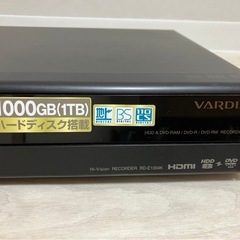TOSHIBA   テレビ用レコーダー　ハードディスクVARDIA　DVD リモコンあり　の画像