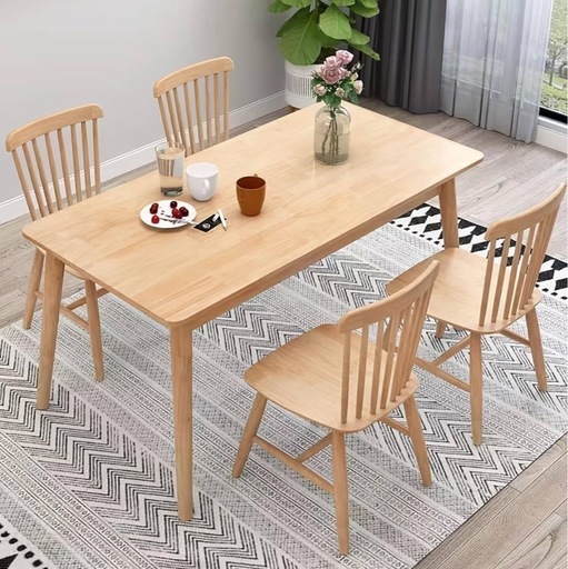 【決定済み】木製　ナチュラル　ダイニングセット　椅子4脚