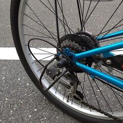 自転車　子ども用　男の子　24インチ　あさひサイクル　ドライドBEAT 青　オートライト　中古の画像