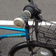 自転車　子ども用　男の子　24インチ　あさひサイクル　ドライドBEAT 青　オートライト　中古の画像