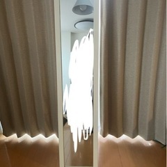 あげます　全身鏡　白色　クリーム色