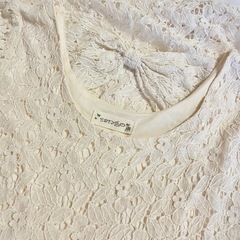 ホワイト 白 アイボリー レース チュニック ワンピース [sango]の画像