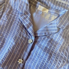 LODISPOTTO ブルー ホワイト ストライプ ワンピースの画像