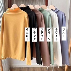 カットソー 薄手 長袖 ボトルネック レディース 女性 婦人服 トップス ハイネックの画像