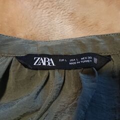 ZARA　シャツ？　　レディース　EUR L　USA L　MEX 30　MADE IN TURKEYの画像
