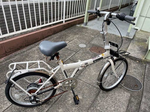 折り畳み自転車　ホワイト