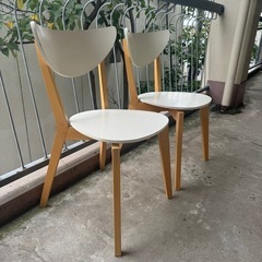 中古デザイン家具 ウッドチェア2脚
