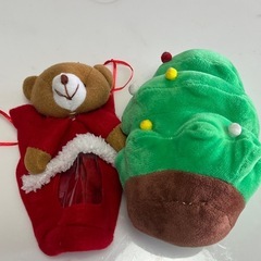くまの巾着クリスマスツリーぬいぐるみ