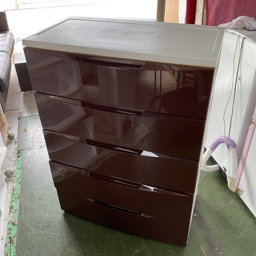 お取引き中です！衣類収納　タンス　5段　ブラウン　中古