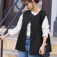 新品cocaキルティングベストの画像
