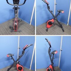 STEADY フィットネスバイク ST102 負荷8段階 エアロバイク レッドの画像