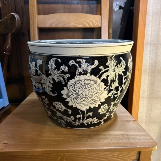 SALE‼️ ¥9800⇨¥5000‼️上品な陶器製　鉢カバー　植木鉢　めだか鉢　睡蓮鉢