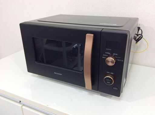 （11/2受渡済）JT9673【SHARP/シャープ 電子レンジ】美品 2024年製 RE-TS174-B 家電 キッチン フラットテーブル 横開き