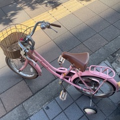 ブリジストンキッズ自転車　ハッチ　16インチ　ピンク