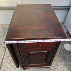 北海道民芸家具　樺無垢材　バタフライワゴン　サービスワゴン　キッチンカウンター
の画像