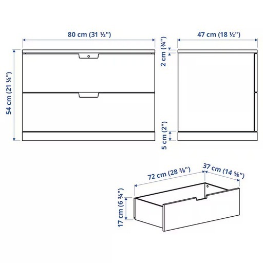 IKEAチェスト　　引き出しx2