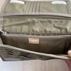 PORTER ポーター field フィールド レザー×キャンバス 長財布 ロングウォレット ベジタブルタンニンレザー カラビナ付き】の画像