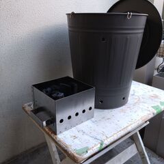 やきいも　炭火焼き釜　焼き芋焼けます　いもかけ付き　簡易型の画像