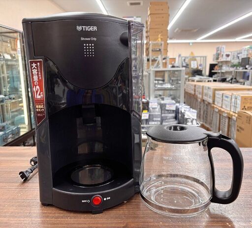 タイガー/TIGER コーヒーメーカー ドリップ式 ACJ-B120 2023年製 大容量 12杯分 ガラスサーバー 保温機能