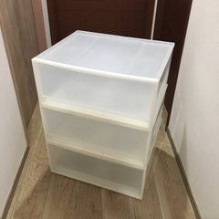3段キャビネット　収納棚　カラーボックス　コンテナ