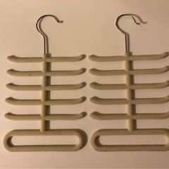 ネクタイハンガー白2本の画像