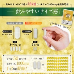 ピュアビタC  高濃度ビタミンC  リポソームビタミンC  持続型 30日分 1,000mg 栄養機能食品 美白 エイジングケア 健康 美容 国産 未開封品の画像