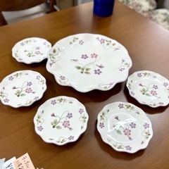 富永陶器　大皿と小皿のセット