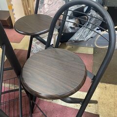 リサイクルショップどりーむ荒田店 No13513 カウンターテーブルセット　椅子二脚付き♪　お買い得品♪の画像