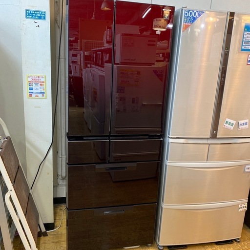 ⭐️大容量⭐️2013年製 SHARP 501L冷蔵庫 SJ-GF50Y-R シャープ 5人以上ファミリー 自動製氷 プラズマクラスター No.3983 KE