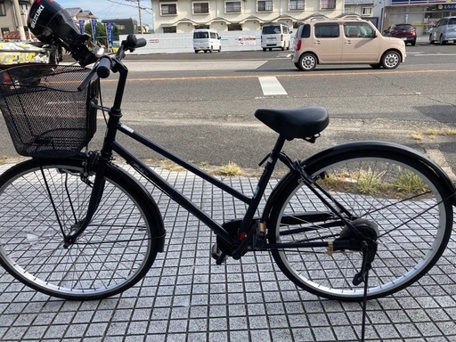 【26インチ自転車】美品❗️変速なし　前後タイヤ、前カゴ新品❗️若林自転車　膳所店　SALE中❗️