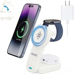3 in 1 ワイヤレス充電器 Mag-Safe充電器 アップル...