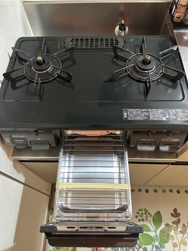 【急募！！！】2口ガスコンロ（魚焼き新品✨）