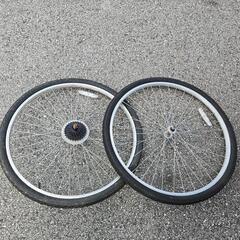 自転車パーツ  28インチアルミリムタイヤ前後セット