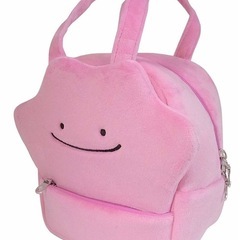 メタモン　ふわふわバッグ　バック　手提げかばん　カバン　ピンク　ポケモン　　ぬいぐるみキャラコロバッグ
の画像
