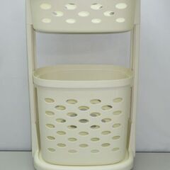 stp-2885　アスベル　2段バスケット　ランドリーラック　ベ...