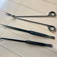 水草　ピンセット（ストレート、カーブ）、ハサミの画像