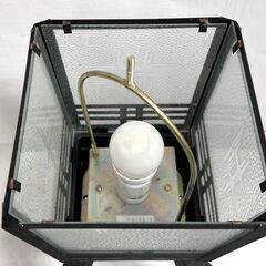 和風 鉄製 庭園灯 電気灯籠 高さ48cm 幅28cm ライト イルミネーション 日本庭園 レトロ 昭和 の画像