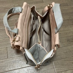 新品未使用タグ付き　ピンク×グレー2wayミニBTソノシーNUAGESバッグの画像