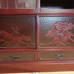 鎌倉彫茶箪笥　美品　購入時35万の画像