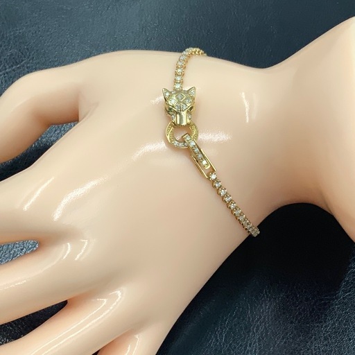 K18 テニスブレスレット　パンサー　1ct 5.3g